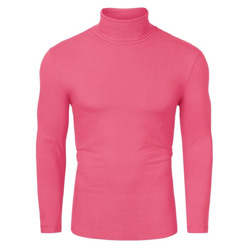 Fuchsia Turtleneck Top Slim Fit Long Sleeve Pullover Turtle Neck Shirt